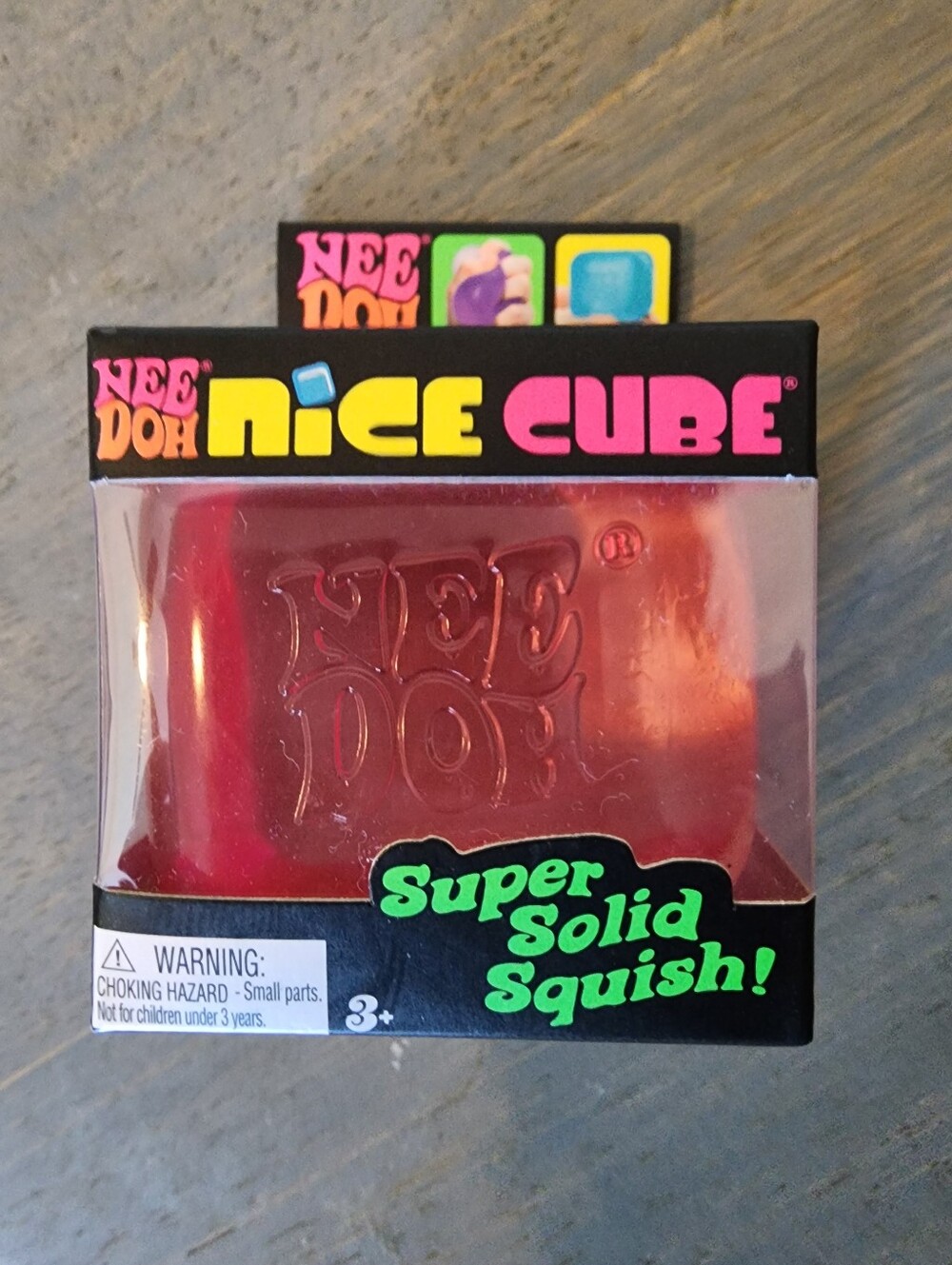 🧊NeeDoh JUMBO❗️Nice Cube - Pink Super Solid Squish Shylling - NEW⚡Y2K NWT